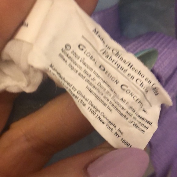 Dora the Explorer Backpack Blue Sparkle Ballerina Plush Zipper Back 2005 - Picture 10 of 12